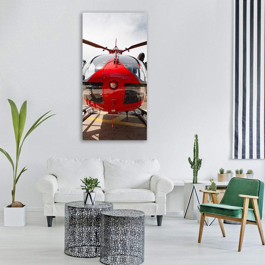 Eurocopter Close Up Vertical Canvas Wall Art-3 Vertical-Gallery Wrap-12" x 25"-Tiaracle