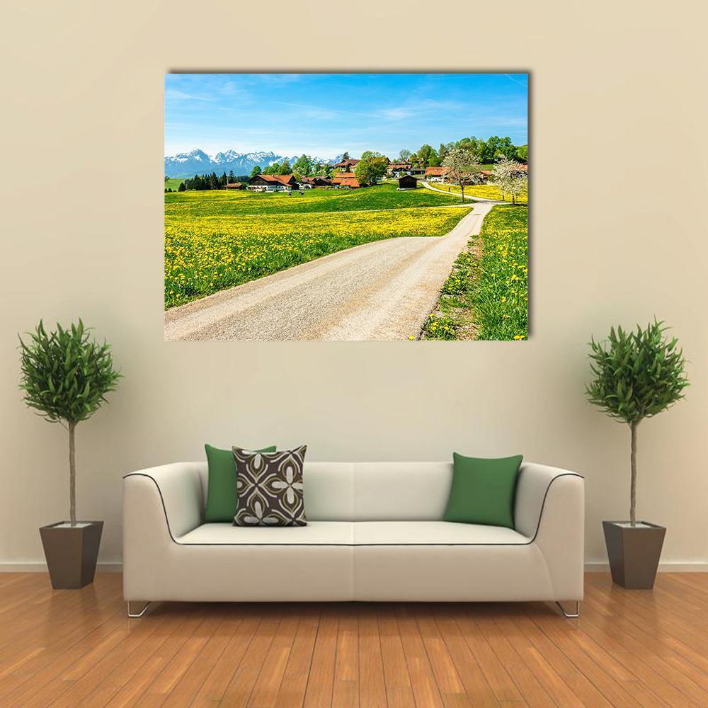 European Alps Near Fuessen Canvas Wall Art-1 Piece-Gallery Wrap-48" x 32"-Tiaracle