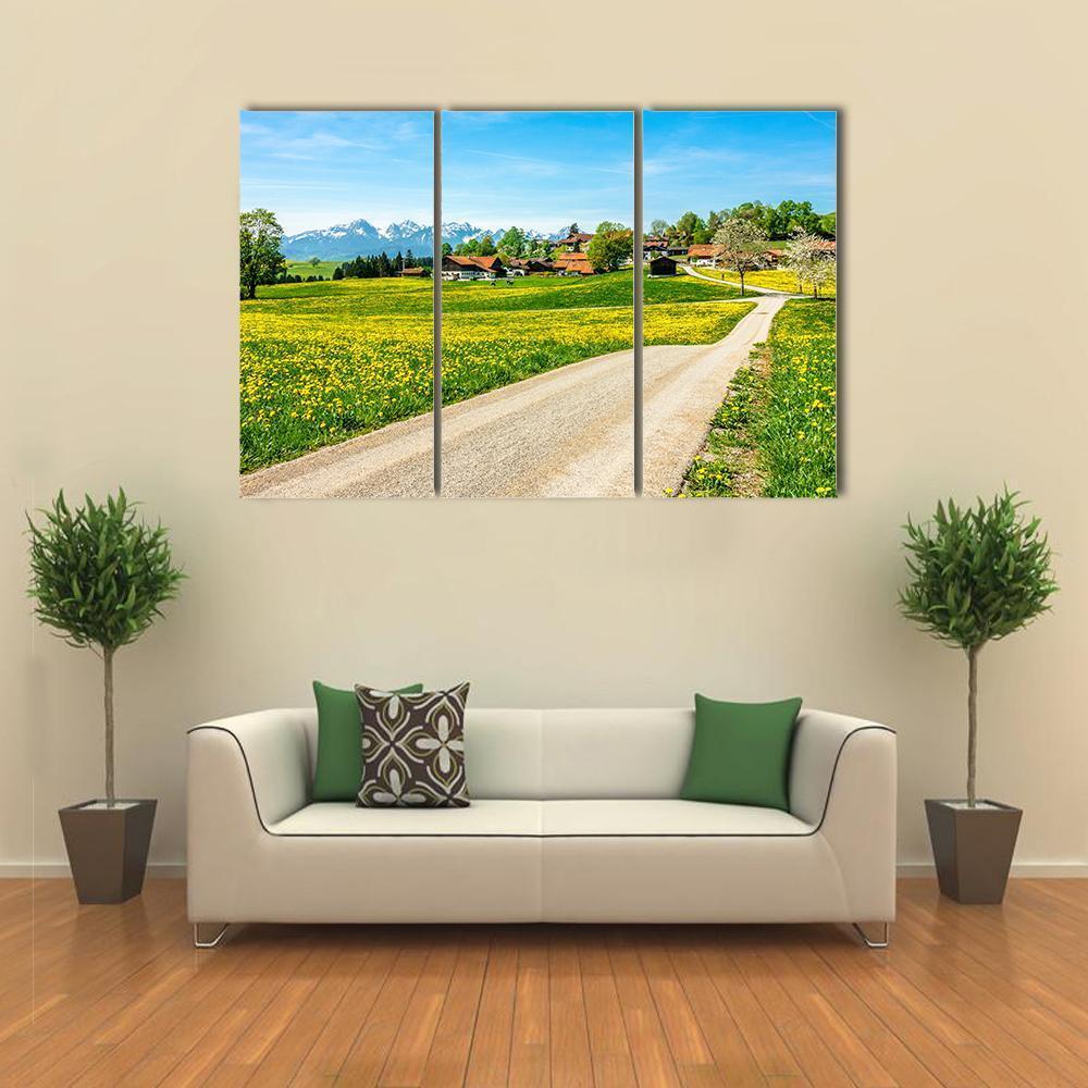 European Alps Near Fuessen Canvas Wall Art-3 Horizontal-Gallery Wrap-37" x 24"-Tiaracle