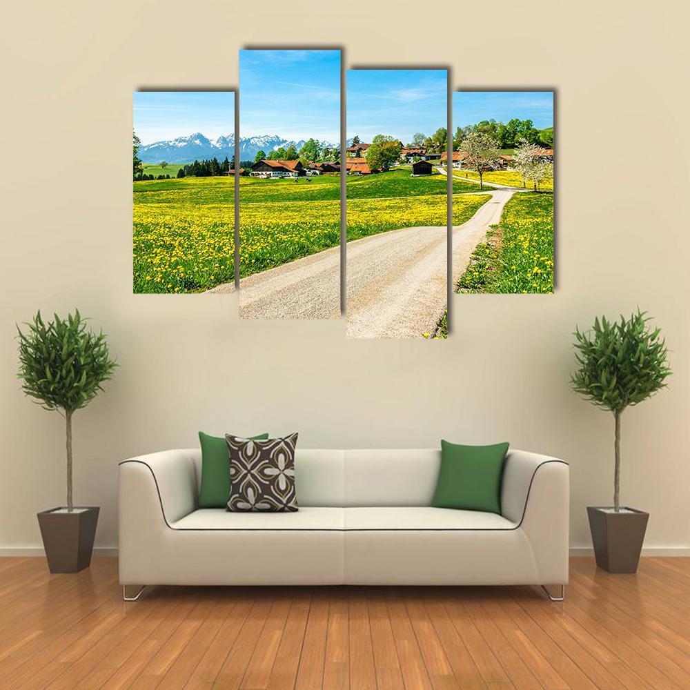 European Alps Near Fuessen Canvas Wall Art-4 Pop-Gallery Wrap-50" x 32"-Tiaracle