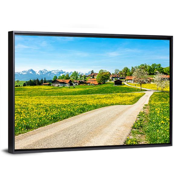 European Alps Near Fuessen Canvas Wall Art-3 Horizontal-Gallery Wrap-25" x 16"-Tiaracle