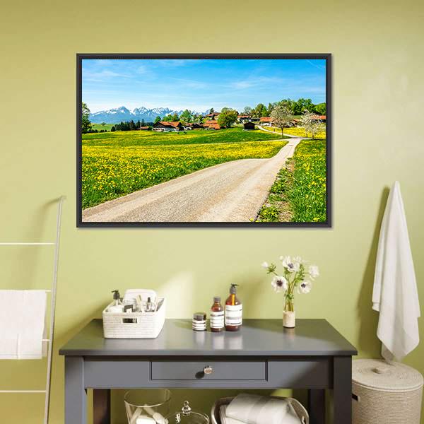 European Alps Near Fuessen Canvas Wall Art-3 Horizontal-Gallery Wrap-25" x 16"-Tiaracle