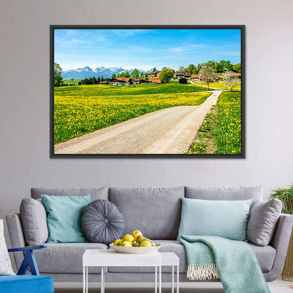 European Alps Near Fuessen Canvas Wall Art-3 Horizontal-Gallery Wrap-25" x 16"-Tiaracle