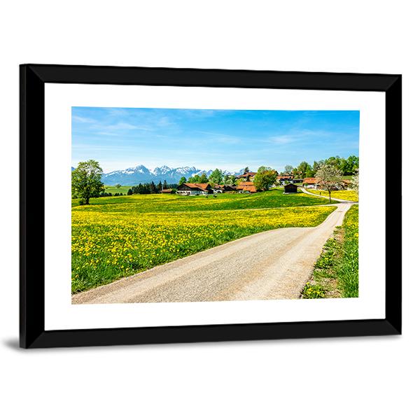 European Alps Near Fuessen Canvas Wall Art-3 Horizontal-Gallery Wrap-25" x 16"-Tiaracle