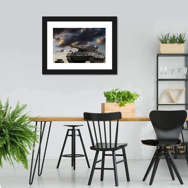 European Battle Tanks Panoramic Canvas Wall Art-1 Piece-36" x 12"-Tiaracle