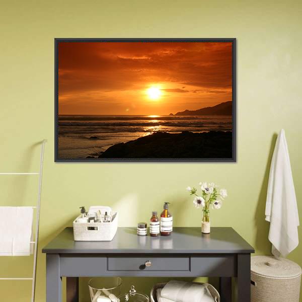Evening At Patong Beach Canvas Wall Art-3 Horizontal-Gallery Wrap-25" x 16"-Tiaracle