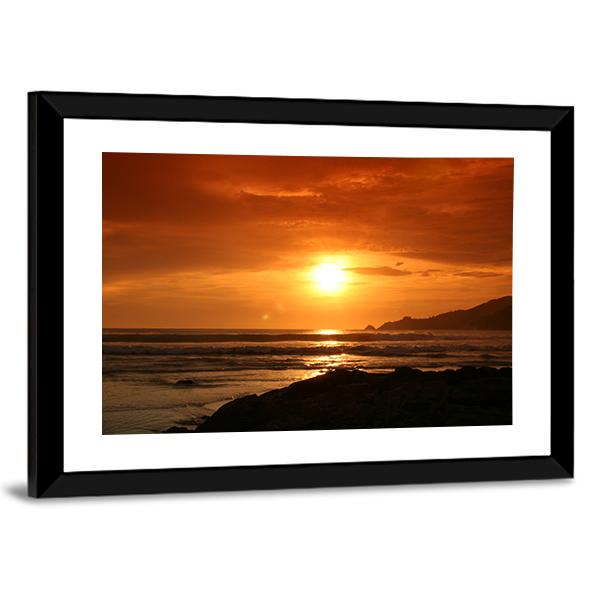 Evening At Patong Beach Canvas Wall Art-3 Horizontal-Gallery Wrap-25" x 16"-Tiaracle