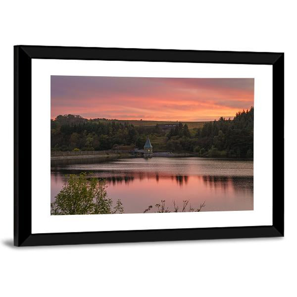 Evening At Pontsticill Reservoir Canvas Wall Art-3 Horizontal-Gallery Wrap-25" x 16"-Tiaracle