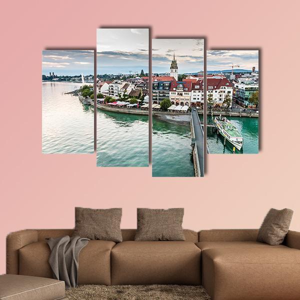 Friedrichshafen City Germany Canvas Wall Art-4 Pop-Gallery Wrap-50" x 32"-Tiaracle