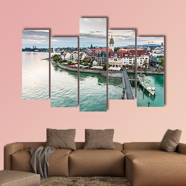 Friedrichshafen City Germany Canvas Wall Art-5 Pop-Gallery Wrap-47" x 32"-Tiaracle