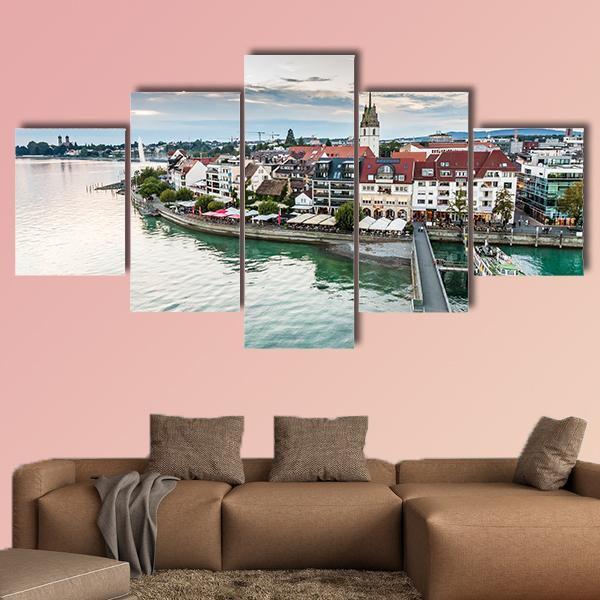 Friedrichshafen City Germany Canvas Wall Art-5 Star-Gallery Wrap-62" x 32"-Tiaracle