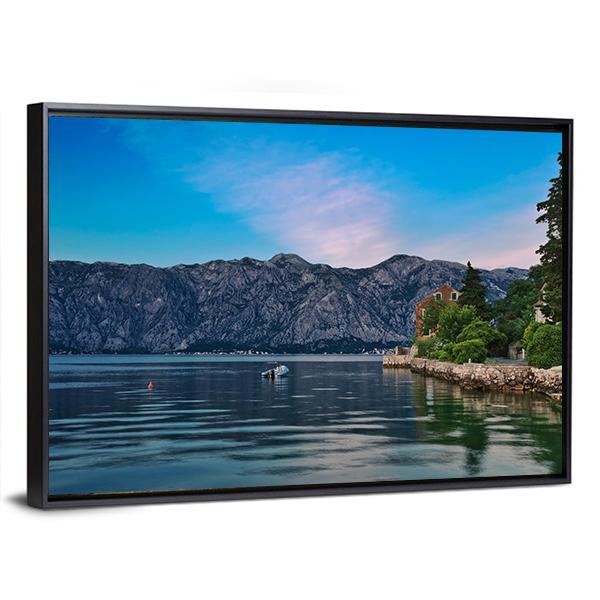 Evening In Sea Town Canvas Wall Art-3 Horizontal-Gallery Wrap-25" x 16"-Tiaracle