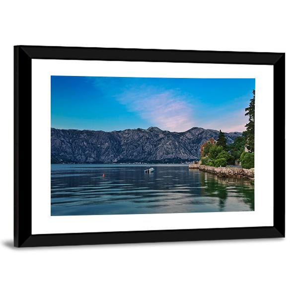 Evening In Sea Town Canvas Wall Art-3 Horizontal-Gallery Wrap-25" x 16"-Tiaracle