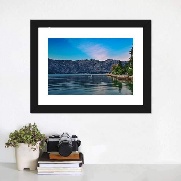 Evening In Sea Town Canvas Wall Art-3 Horizontal-Gallery Wrap-25" x 16"-Tiaracle