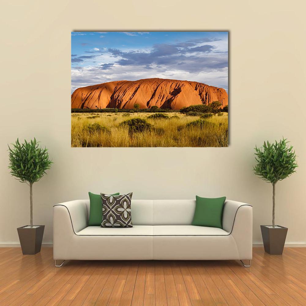 Red Sandstone Rock Canvas Wall Art-1 Piece-Gallery Wrap-36" x 24"-Tiaracle