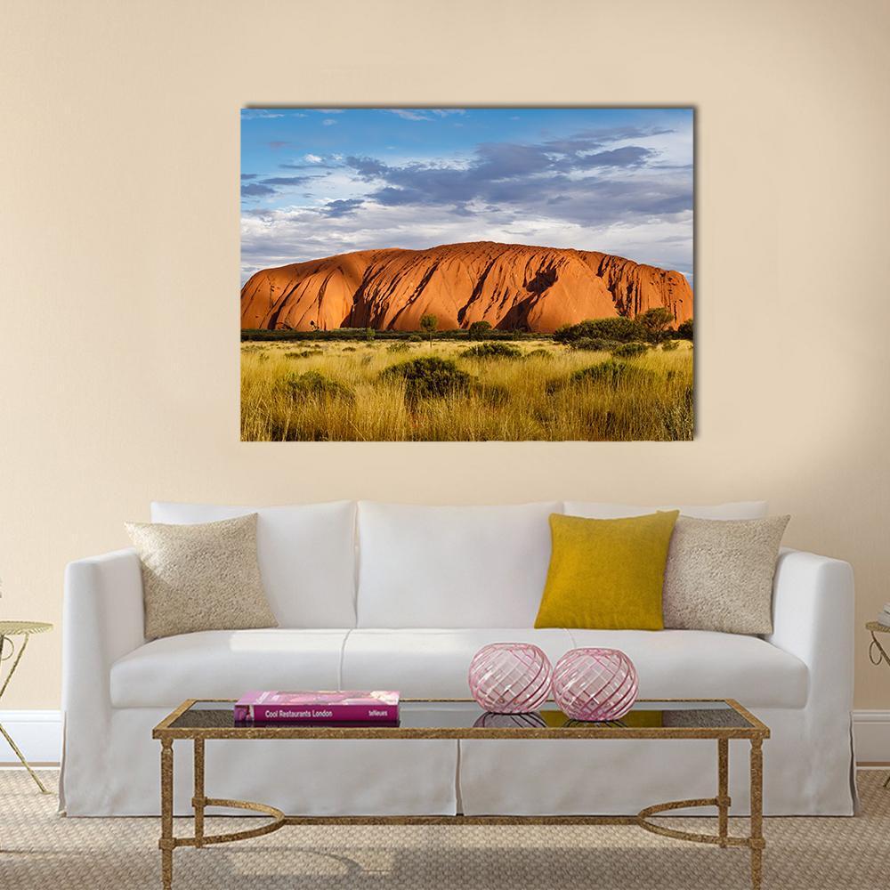Red Sandstone Rock Canvas Wall Art-1 Piece-Gallery Wrap-36" x 24"-Tiaracle