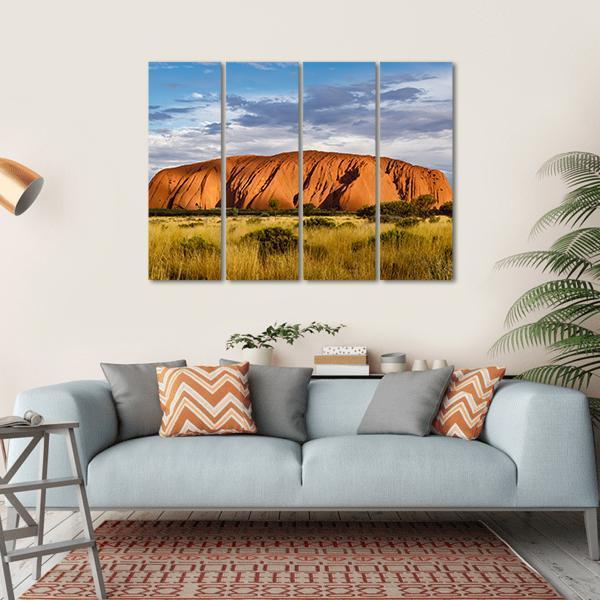 Red Sandstone Rock Canvas Wall Art-4 Horizontal-Gallery Wrap-34" x 24"-Tiaracle