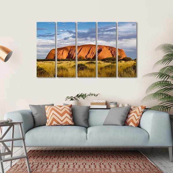 Red Sandstone Rock Canvas Wall Art-5 Horizontal-Gallery Wrap-22" x 12"-Tiaracle