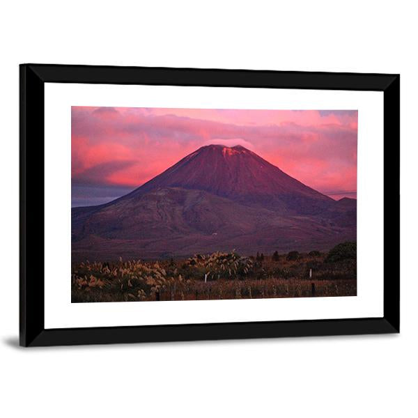 Evening View Of Mountain Canvas Wall Art-3 Horizontal-Gallery Wrap-25" x 16"-Tiaracle