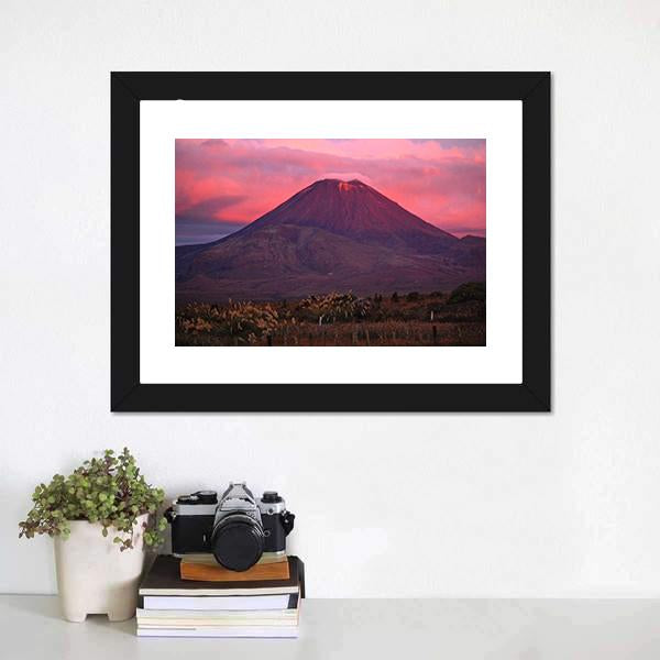Evening View Of Mountain Canvas Wall Art-3 Horizontal-Gallery Wrap-25" x 16"-Tiaracle