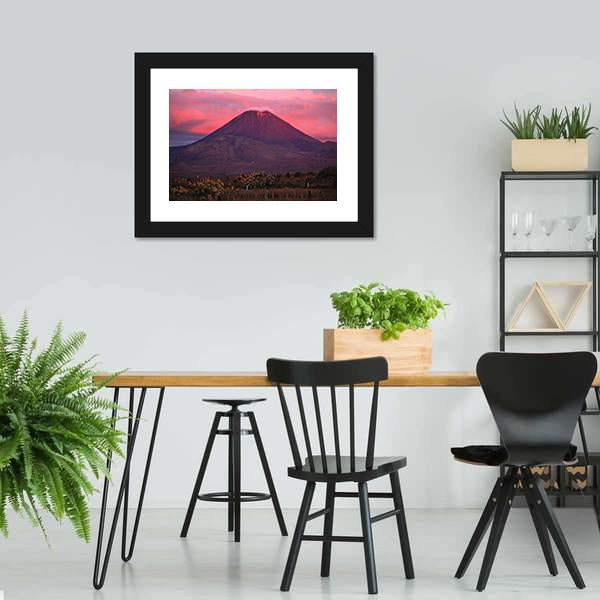 Evening View Of Mountain Canvas Wall Art-3 Horizontal-Gallery Wrap-25" x 16"-Tiaracle