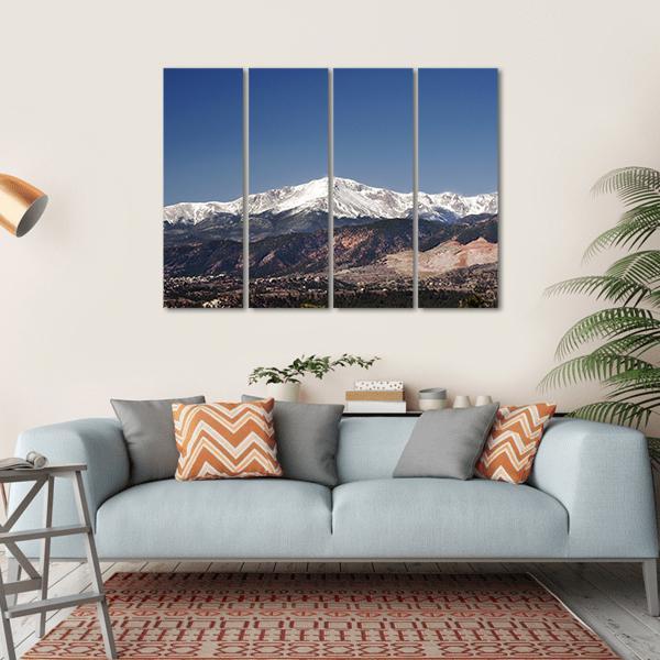 Pikes Peak Colorado Canvas Wall Art-4 Horizontal-Gallery Wrap-34" x 24"-Tiaracle