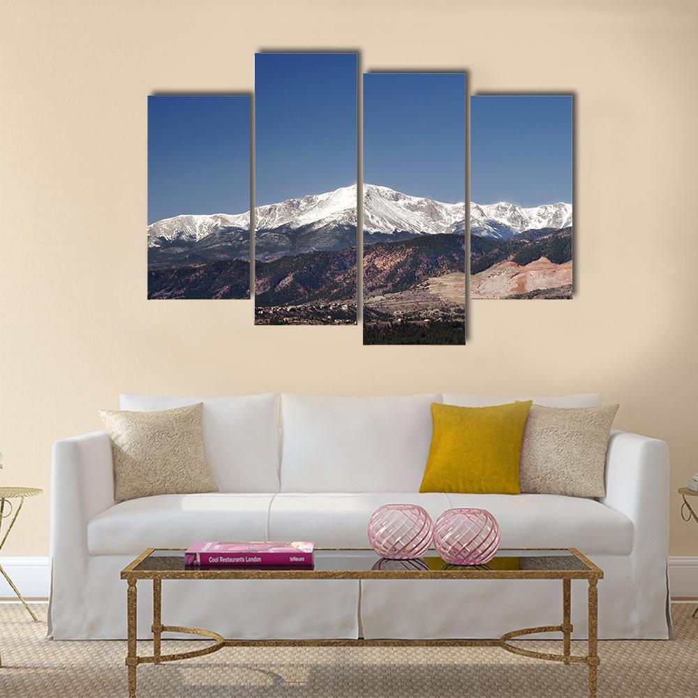 Pikes Peak Colorado Canvas Wall Art-4 Pop-Gallery Wrap-34" x 20"-Tiaracle