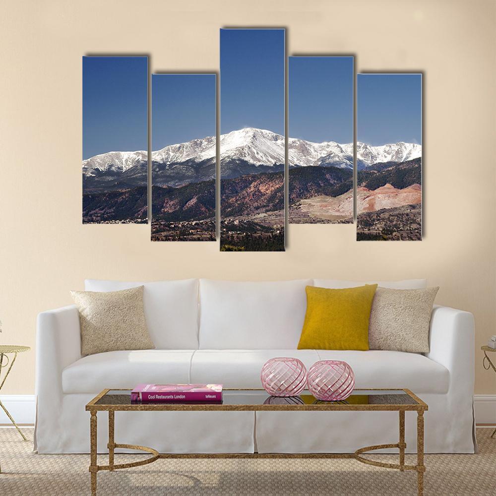 Pikes Peak Colorado Canvas Wall Art-5 Pop-Gallery Wrap-32" x 21"-Tiaracle