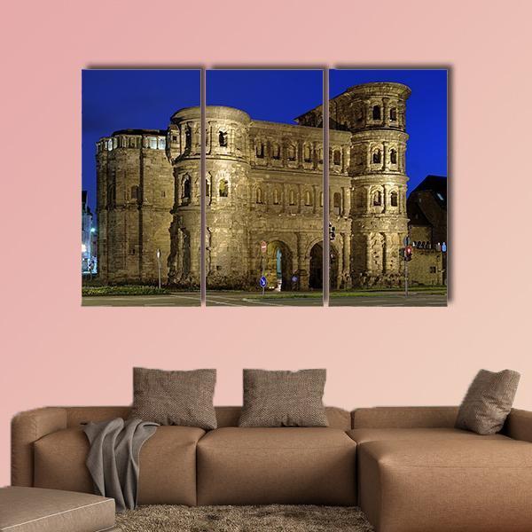 The Porta Nigra Canvas Wall Art-3 Horizontal-Gallery Wrap-25" x 16"-Tiaracle