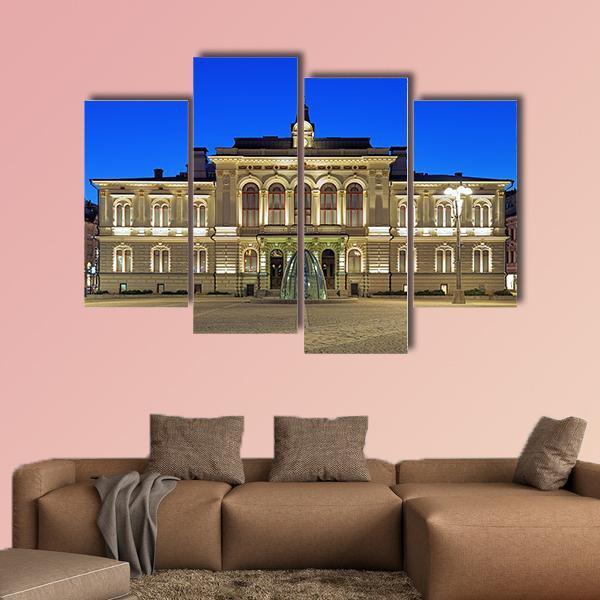 The Tampere City Hall Canvas Wall Art-4 Pop-Gallery Wrap-50" x 32"-Tiaracle