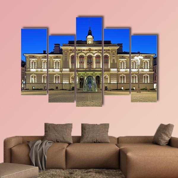 The Tampere City Hall Canvas Wall Art-5 Pop-Gallery Wrap-47" x 32"-Tiaracle