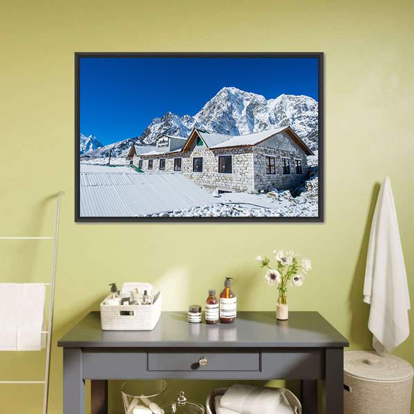 Everest Base Camp Canvas Wall Art-1 Piece-Floating Frame-24" x 16"-Tiaracle