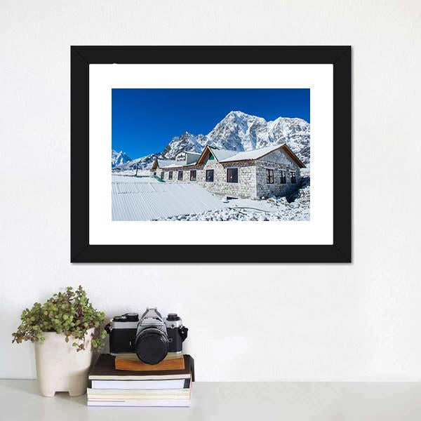 Everest Base Camp Canvas Wall Art-1 Piece-Framed Print-20" x 16"-Tiaracle