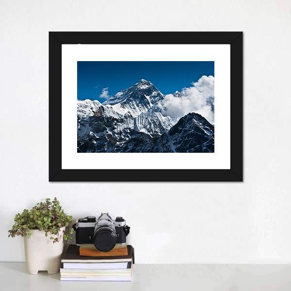 Everest Mountain Peak Canvas Wall Art-5 Horizontal-Gallery Wrap-22" x 12"-Tiaracle