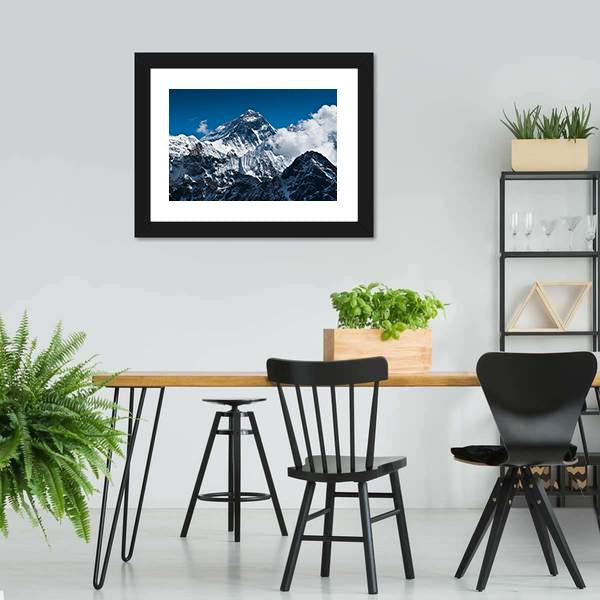 Everest Mountain Peak Canvas Wall Art-5 Horizontal-Gallery Wrap-22" x 12"-Tiaracle