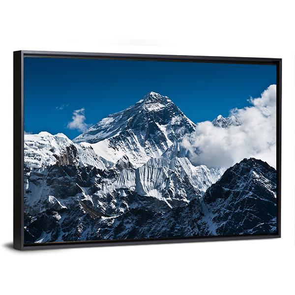 Everest Mountain Peak Canvas Wall Art-5 Horizontal-Gallery Wrap-22" x 12"-Tiaracle