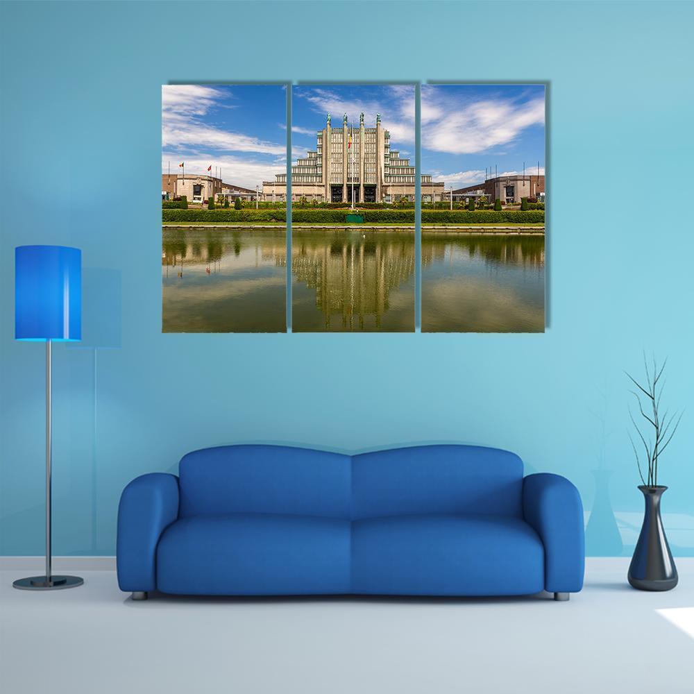Exhibition Halls Brussels Canvas Wall Art-3 Horizontal-Gallery Wrap-37" x 24"-Tiaracle