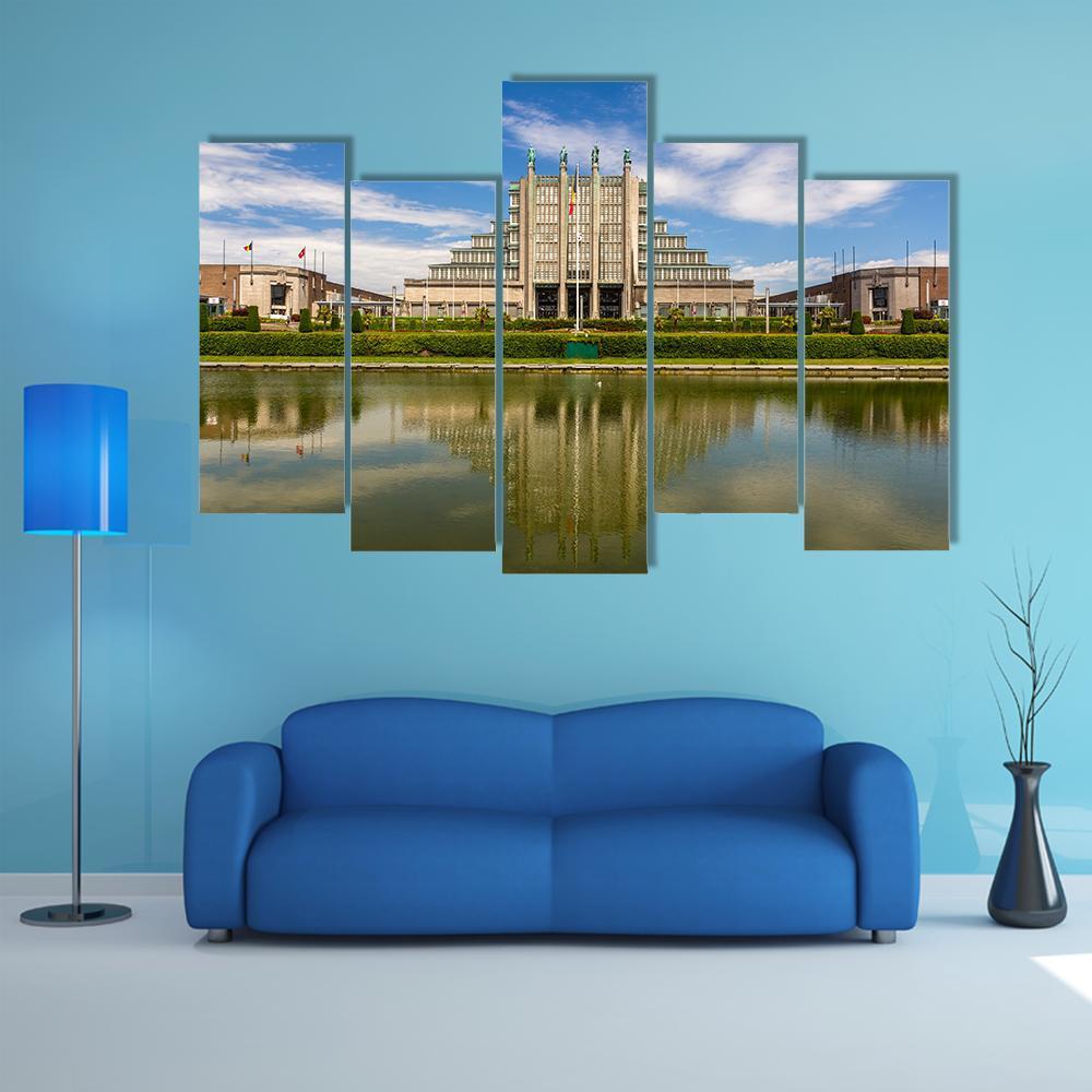 Exhibition Halls Brussels Canvas Wall Art-5 Pop-Gallery Wrap-47" x 32"-Tiaracle