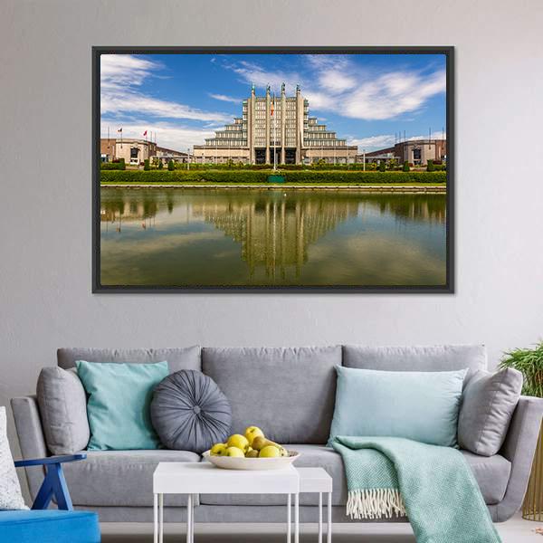 Exhibition Halls Brussels Canvas Wall Art-3 Horizontal-Gallery Wrap-25" x 16"-Tiaracle