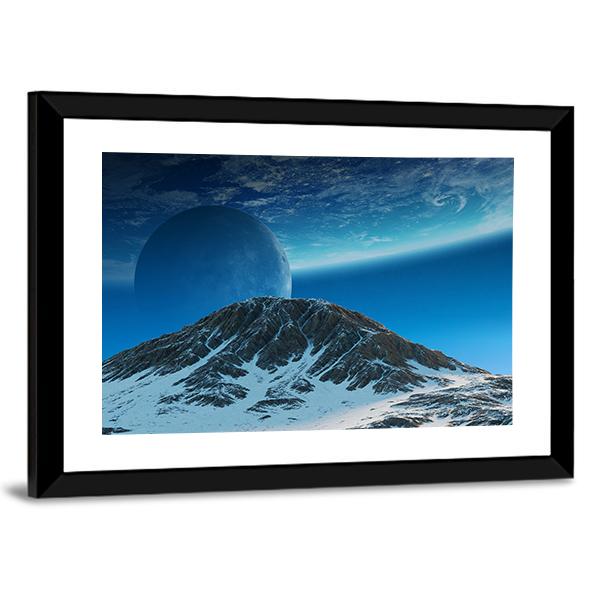 Exoplanets In Space Canvas Wall Art-5 Horizontal-Gallery Wrap-22" x 12"-Tiaracle