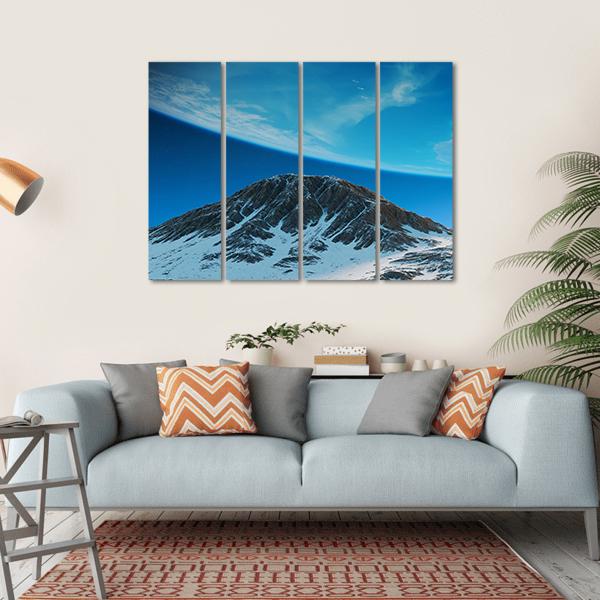 Exoplanets In Space From Mountain Canvas Wall Art-4 Horizontal-Gallery Wrap-34" x 24"-Tiaracle