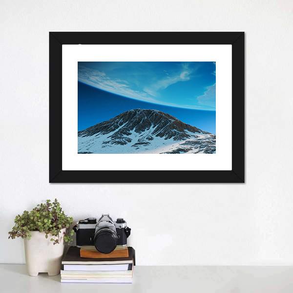 Exoplanets In Space From Mountain Canvas Wall Art-5 Horizontal-Gallery Wrap-22" x 12"-Tiaracle