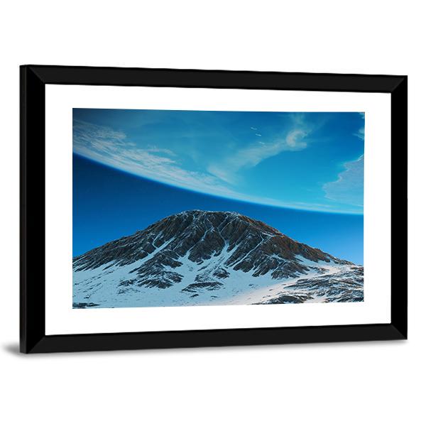 Exoplanets In Space From Mountain Canvas Wall Art-3 Horizontal-Gallery Wrap-25" x 16"-Tiaracle
