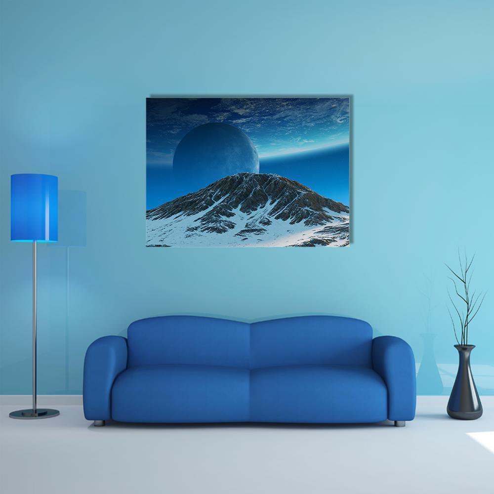 Exoplanets In Space Canvas Wall Art-4 Pop-Gallery Wrap-50" x 32"-Tiaracle