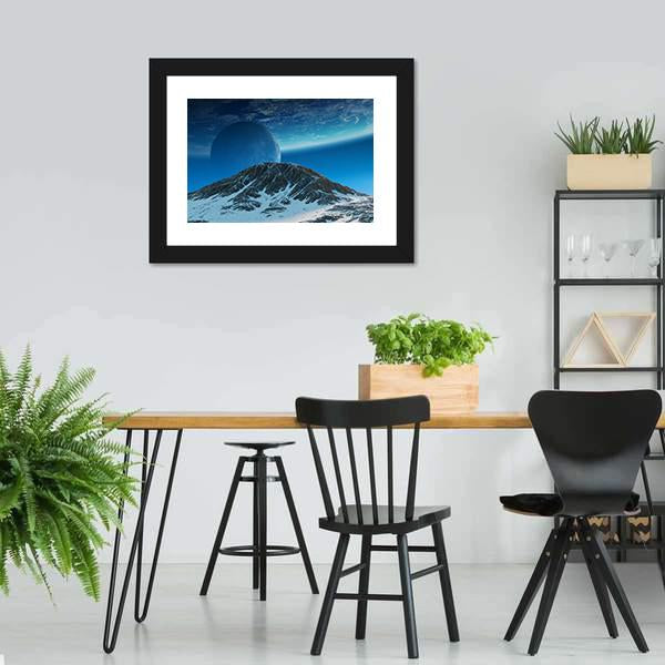 Exoplanets In Space Panoramic Canvas Wall Art-1 Piece-36" x 12"-Tiaracle