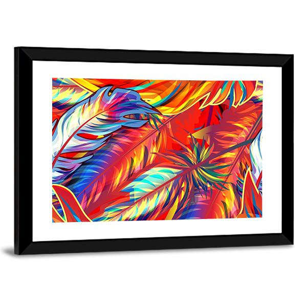 Exotic Feather Canvas Wall Art-3 Horizontal-Gallery Wrap-25" x 16"-Tiaracle