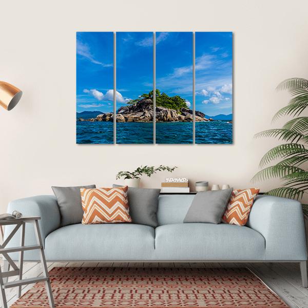 Exotic Island Thailand Canvas Wall Art-4 Horizontal-Gallery Wrap-34" x 24"-Tiaracle