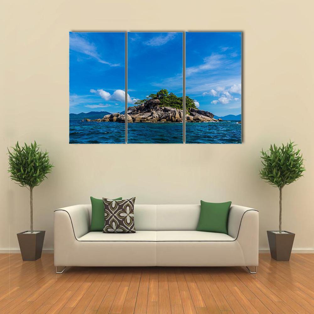 Exotic Island Thailand Canvas Wall Art-3 Horizontal-Gallery Wrap-37" x 24"-Tiaracle