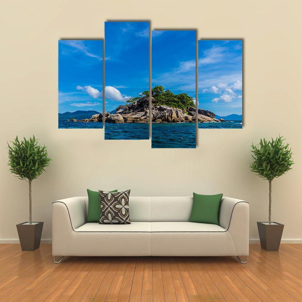 Exotic Island Thailand Canvas Wall Art-4 Pop-Gallery Wrap-50" x 32"-Tiaracle
