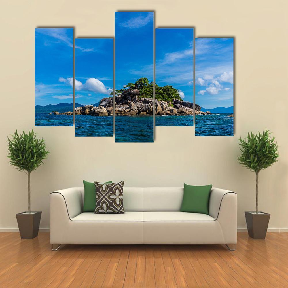 Exotic Island Thailand Canvas Wall Art-5 Pop-Gallery Wrap-47" x 32"-Tiaracle